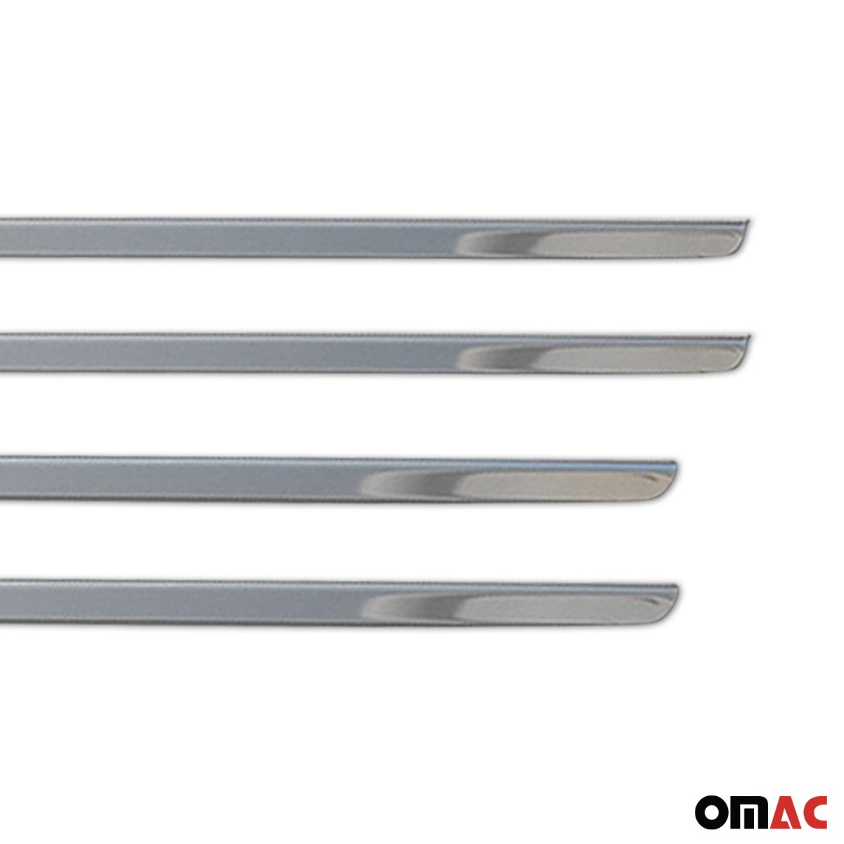 Mercedes-Benz E-Class W211 Window Trim - Omac - S.Steel - Gloss Silver - '03-'09